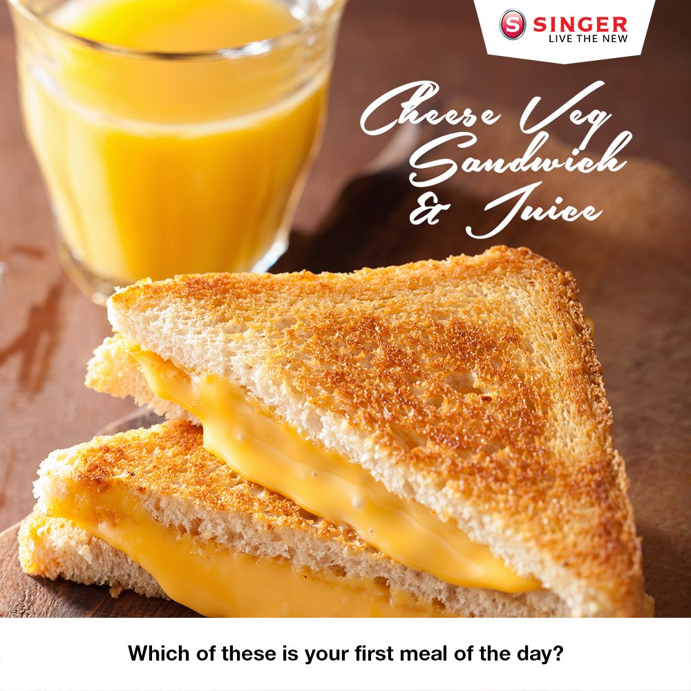 SingerIndialtd's tweet photo. A proper breakfast is essential for a fit body and a healthy mind. Which of these is your first meal of the day? 

#LiveTheNew #TryTheNew #Breakfast #WeekendVibes https://t.co/uE6akIuKZl