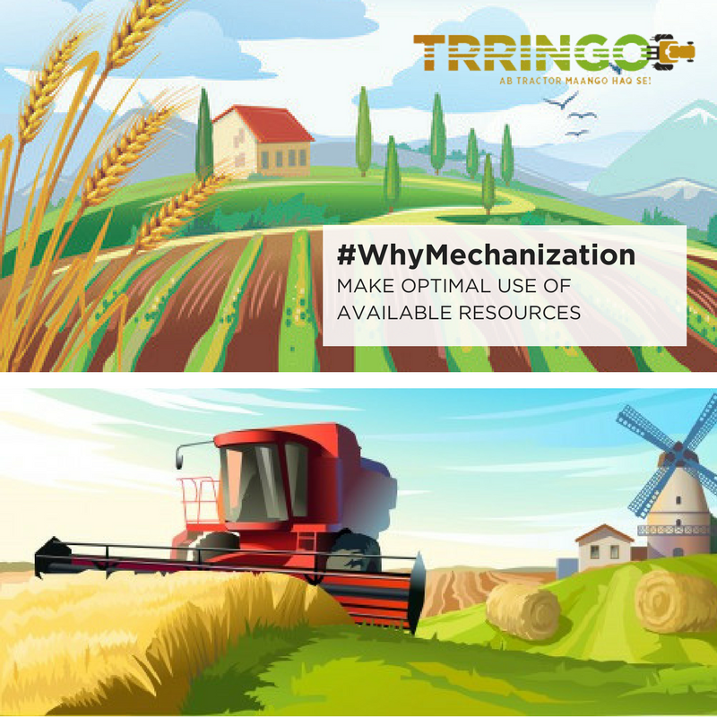 TrringoFarm's tweet photo. #WhyMechanization | Reason #4 for adopting mechanization - For optimal use of resources. Using mechanization in every step of farming ensures better use of soil, water as well as fertilizers. https://t.co/1el0O5iIfk