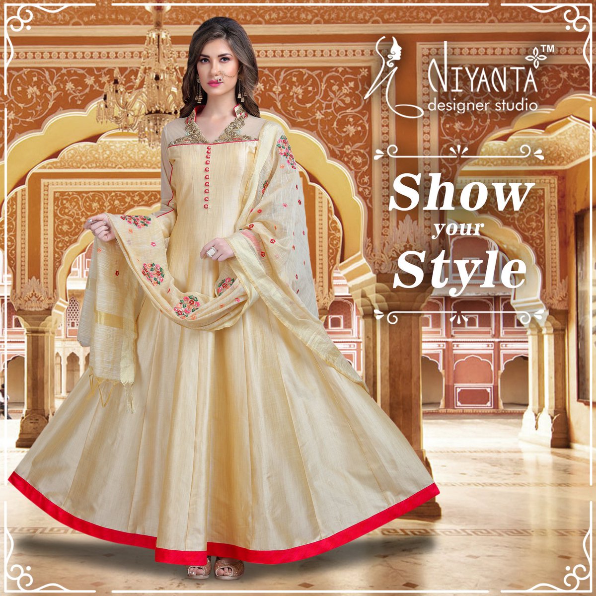 niyantadesigns's tweet photo. For the delicate-darling lass every woman secretly wishes to be, here is a beautiful outfit made of hand embroidery all over the attire.
.
.
#niyantadesignerstudio #mumbai #traditional #indiandesignerwear #onlineshopping #retailtherapy #indianfashion #kurtis #stylishsaturday https://t.co/dx24Oemm0D