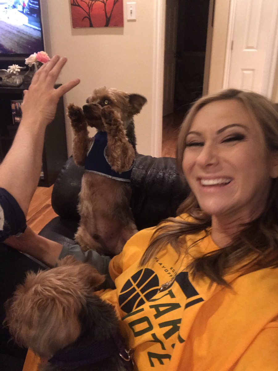 DanicaTVNews's tweet photo. I'm so happy!!! Go Jazz!!!! @utahjazz #utahvsokc #jazzshutdownseries https://t.co/ohSlbvs0WG