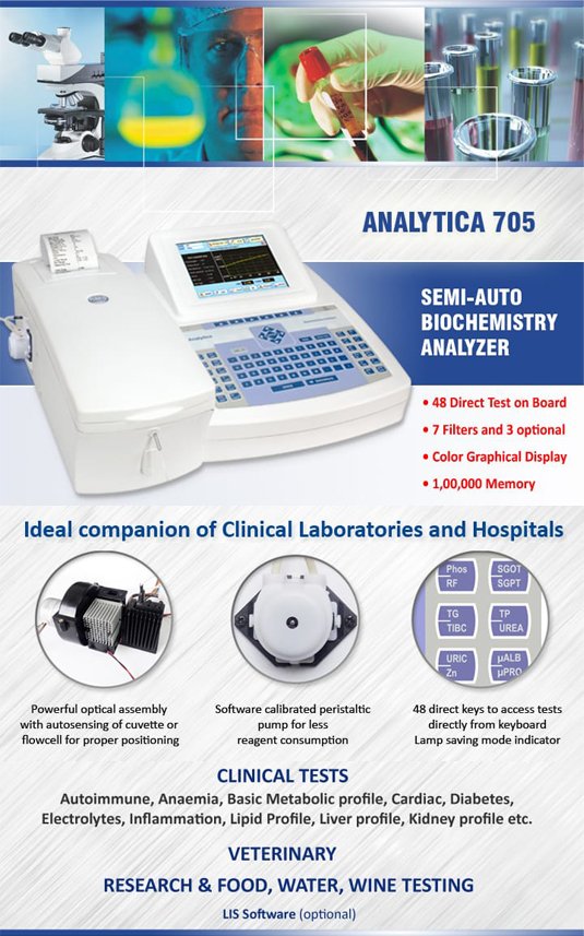 INDIA_RMS's tweet image. It is a true new generation Semi Automatic #BiochemistryAnalyzer capable of performing Routine Biochemistry, Hormonal assay, Electrolytes, Therapeutic drugs and Drug-enzyme investigations.