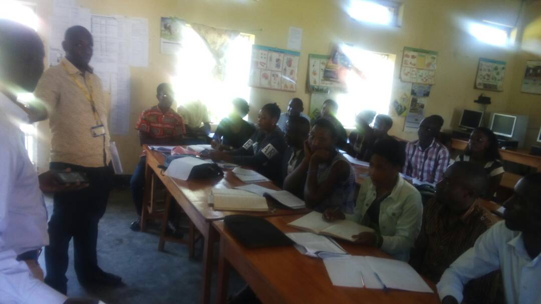 AW_University's tweet photo. UBTEB official addressing AWU year 2  NDAPM and DCPM in the Science lab today this morning. He was very happy with work done at AWU. https://t.co/Wxw9BTdwnj