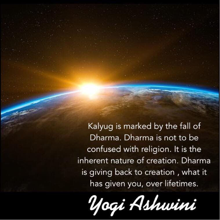 dhyanfoundation's tweet photo. #Kalyug is marked by the fall of Dharma. #Dharma is not to be confused with religion....@yogiashwini
#AnimalWelfare #Saturdaythoughts
#FeedADog #HelpAMonkey #SaveACow #BefriendABird #karma #dharam #creation https://t.co/UdSRYfx57f