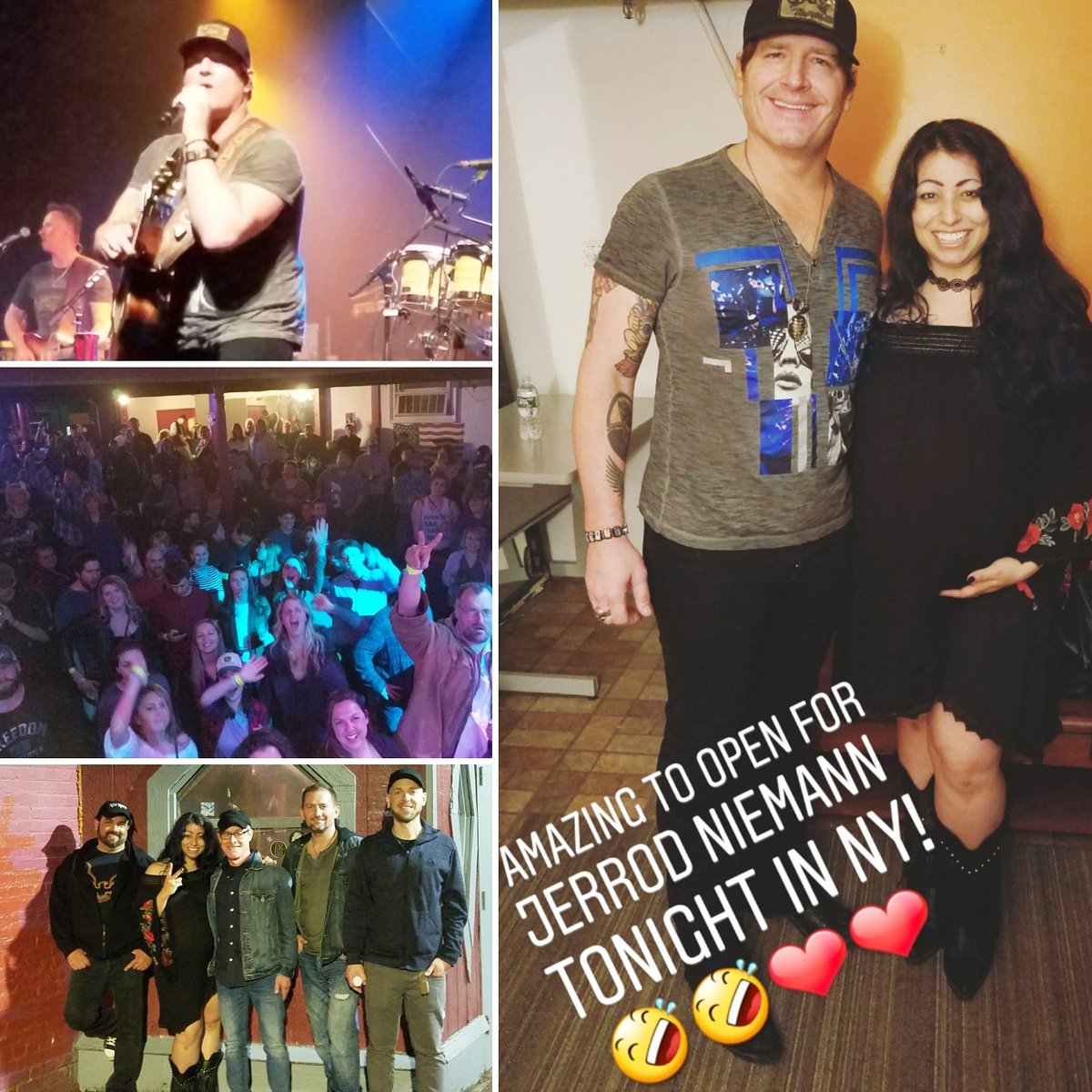 Amazing night with @jrodfromoz in NY!!!! Baby Gio certainly enjoyed the show too,  I think he's gonna like the spotlight as much as his mama!!!! 🤣🤣❤❤ 
@TheChanceComplx @JRaap_Photo #newyork #nycountry #nikkibriar #jerrodniemann #countrymusic @TheDailyCountry @NashvilleUnivrs