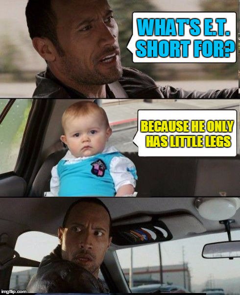 the rock meme with baby