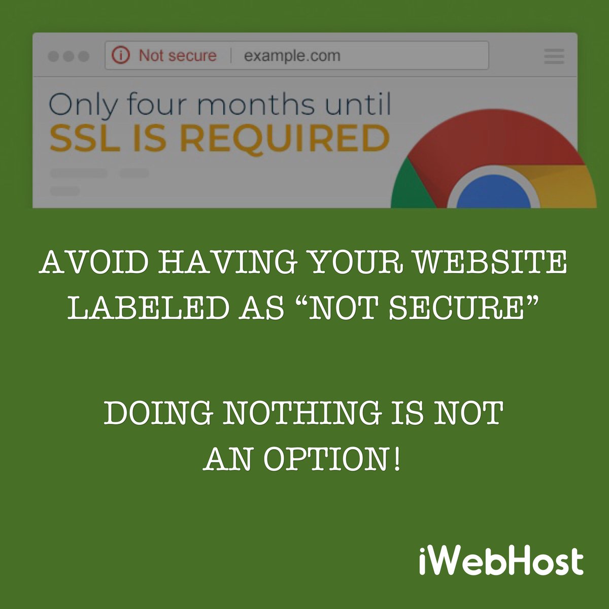 iWebHostAU's tweet photo. The time has come for all websites to migrate to HTTPS, this is the little padlock you see in the address bar of your web browser. You have till July 2018 #iWebHost #webhosting #webdesign #australia #sydney #australianowned https://t.co/vlADwtXTW7