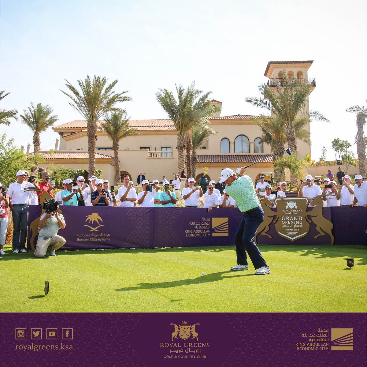 royalgreens_ksa's tweet photo. مشاركة نخبة من نجوم العالم في حفل الافتتاح الرسمي لملعب ونادي الغولف #رويال_غرينز

#KAEC https://t.co/sQhOiLFCCu