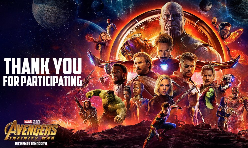 moviesnowtv's tweet photo. Congratulations to the winners of #InfinityOnMN!
@nikesh_kr_ @nitin_cul @PinkCityLover @premalbeknalkar @rohan4u25 @ronnie_fanboy @sachin_contest @Sagar2612 @sanketdhende
Enjoy the movie! https://t.co/LRhlIswIKu