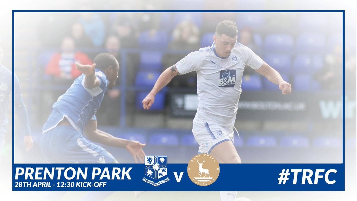 TranmereRovers's tweet photo. IT'S MATCHDAY! โฝ๏ธ
๐๏ธ @Official_HUFC
โ 12.30pm kick-off
๐ Prenton Park
๐ @TheNationalLge
๐ซ From ยฃ2 https://t.co/VmsYT3vROe
#TRFC #SuperWhiteArmy #FinalLeagueGame โช๐ต https://t.co/j3NXuE4p7D
