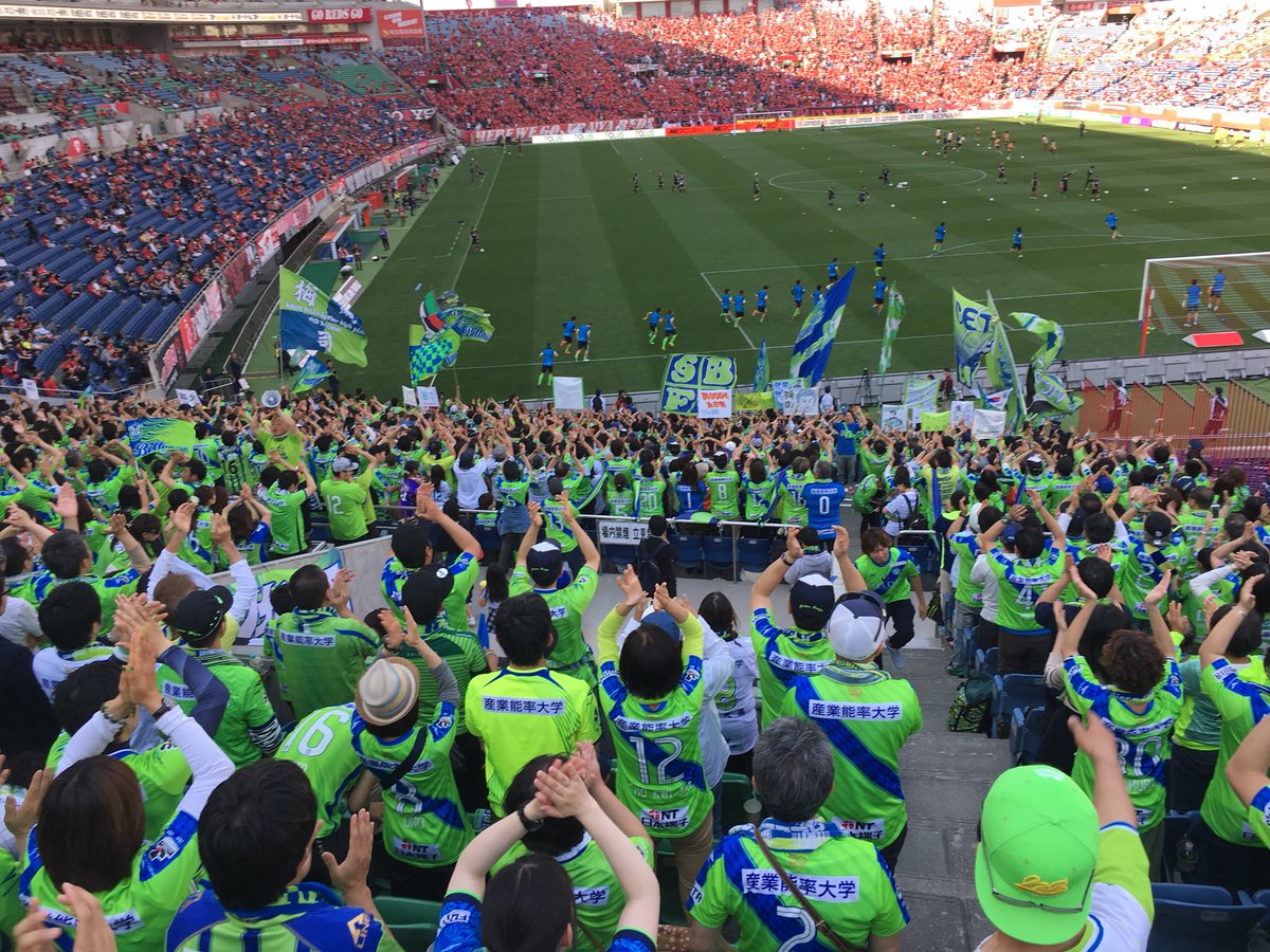 ﾊｯｽﾙ ﾌｸﾄﾞﾒ Hustle Fukudome Twitterren 埼スタビジター自由席には約2400人の入場者とのこと Bellmare