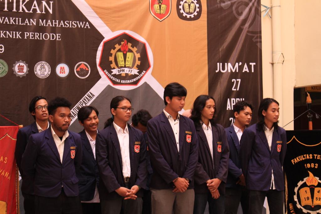 Pelantikan ketua dan anggota DPM FT periode 2018 - 2019 
Semoga amanah dalam menjalankan tugasnya kedepan