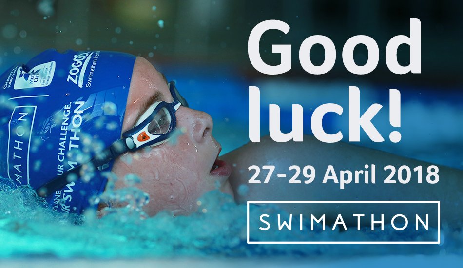 mariecurieuk's tweet photo. To all our @swimathon superstars we want to wish you a massive good luck this weekend. We'll be with you every length of the way! #Swimathon18 #SwimForAll https://t.co/ok0aNSptup