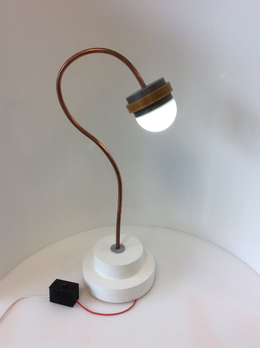 TechnologyNhs's tweet image. A fantastic lamp from Ruvimbo. Da iawn! @NewportH @wjec_cbac @DandTassociation #product #design #lighting #3dprinter  @CREATE_EDU_PROJ #GCSE