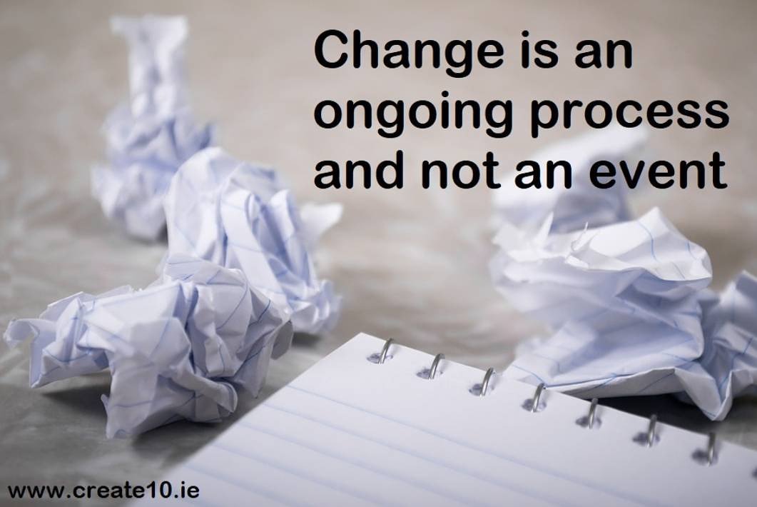 create10_social's tweet photo. Change is an on going process and not an event #create10 #worksmart #innovation #management #leadership #development #executive #coaching #onlinecourses #team #performance #business #change #management #SaturdayMotivation https://t.co/6REBMXT0mw