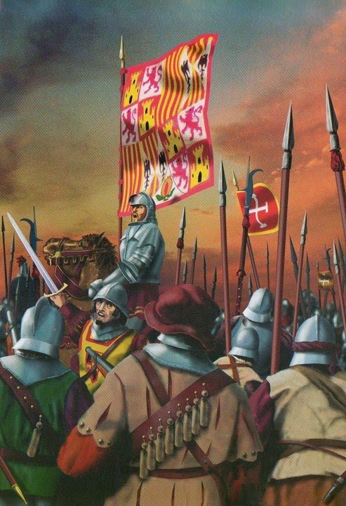 TerciosESP's tweet photo. Hace 515 años tuvo lugar la Batalla de Ceriñola, primera victoria de una infantería, que armada con arcabuces y liderada por el Gran Capitán, venció por primera vez a la caballería francesa en campo abierto. 

¡¡NACEN LOS TERCIOS ESPAÑOLES!!

https://t.co/8vF6oYQlkf https://t.co/tL2lY0WLoY