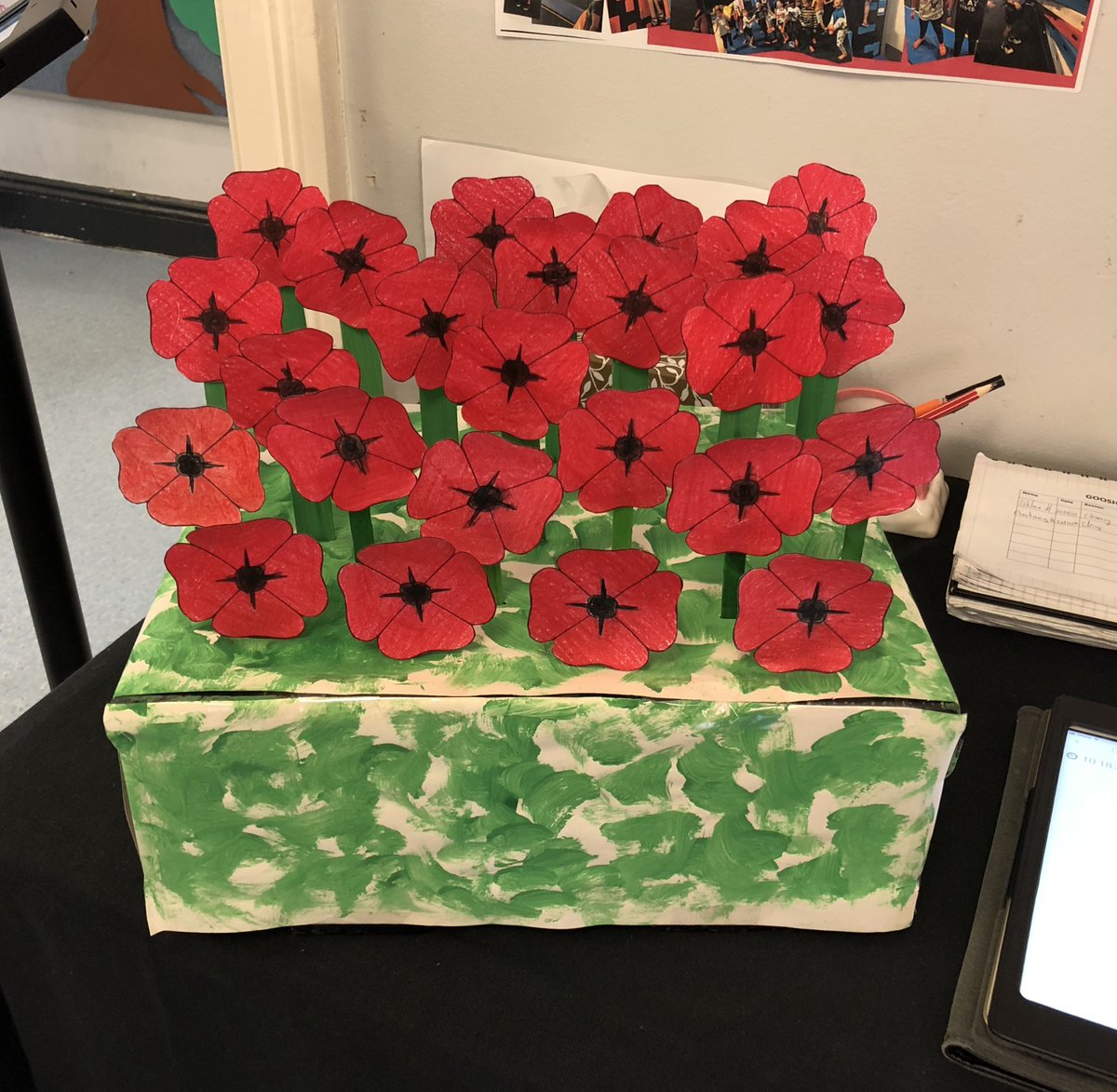 A craft activity that the children at Vacation Care completed to commemorate our Anzacs, with my assistance. They absolutely loved engaging in this and very much appreciated the symbolism of the poppies. #lestweforget #acuedu_p