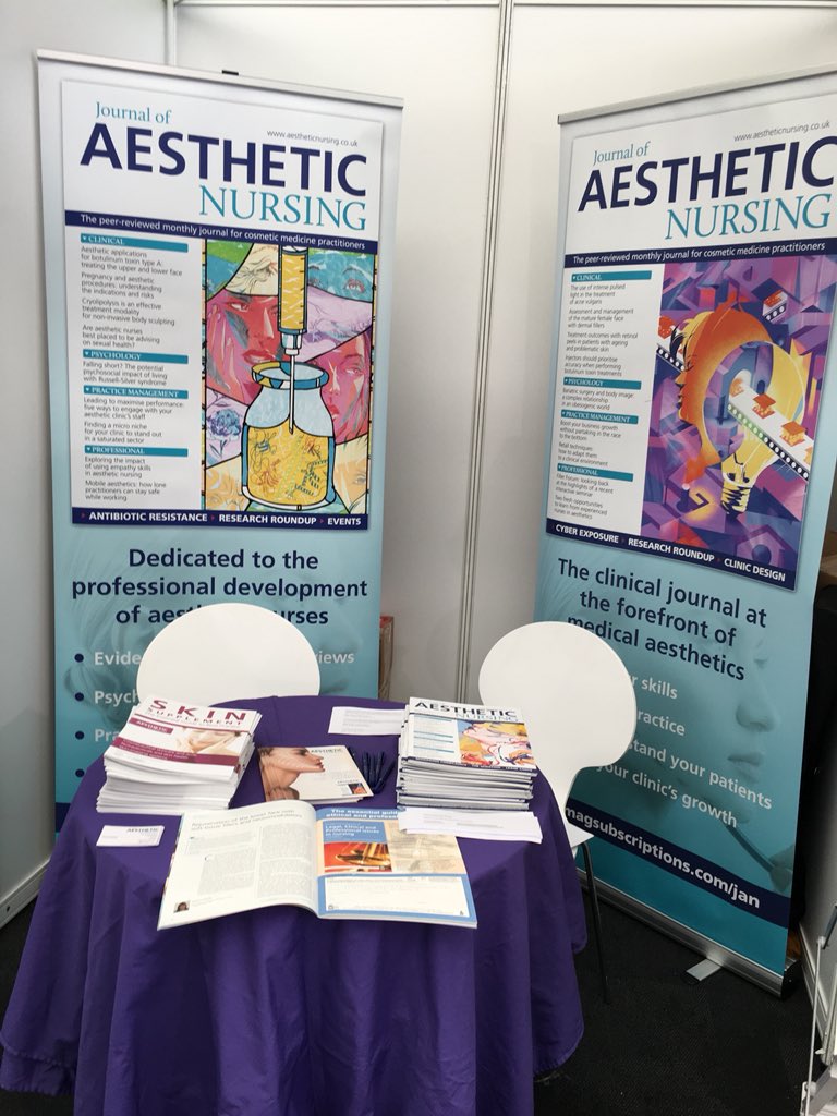 JAestheticNurse's tweet photo. Ready for another day at #ACE2018! Have you been to stand 51 for your free copy of the journal? You can also get 20% off our subscription packages https://t.co/FLdBpDYRQa