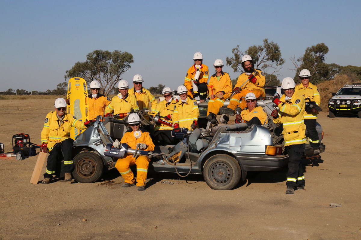 Kingy2758's tweet photo. Congratulation @NSWRFS Moulamein Brigade undertaking road crash rescue training this weekend to support their remote community. #buildingoperationalcapability #nswrfs https://t.co/mCEcjpyRSN