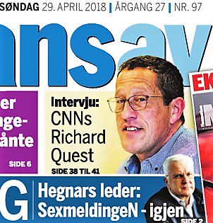 En liten drøm gikk i oppfyllelse da jeg fikk intervjue <a href="/richardquest/">Richardquest</a>  i <a href="/CNN/">CNN</a> . Fire siders portrett i <a href="/Finansavisen/">Finansavisen</a> i dag.