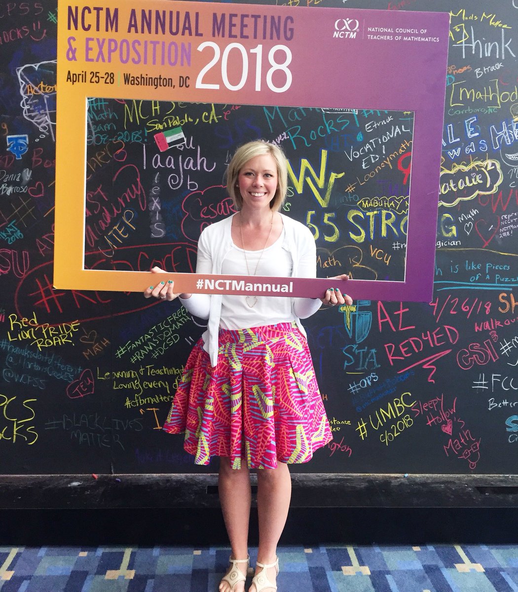 elizabethwball's tweet photo. So thankful and blessed to have had the opportunity to spend 3 inspiring days learning from the best in math with 9,000 other Math loving friends! #NCTMAnnual @NCTM #bestweekever #mathcounts #nerdheaven 🤓🍎✏️➗🎉🙌🏻 https://t.co/yAZPO20LkB