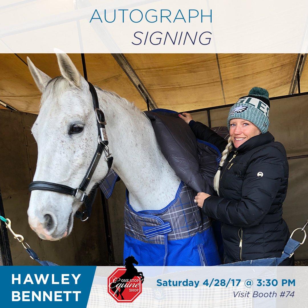WeatherBeetaNA's tweet photo. Come visit One Stop Equine Shop and meet our sponsored rider Hawley Bennett today! #LRK3DE #rk3de #BestWeekendAllYear https://t.co/jA4D8NQhjB