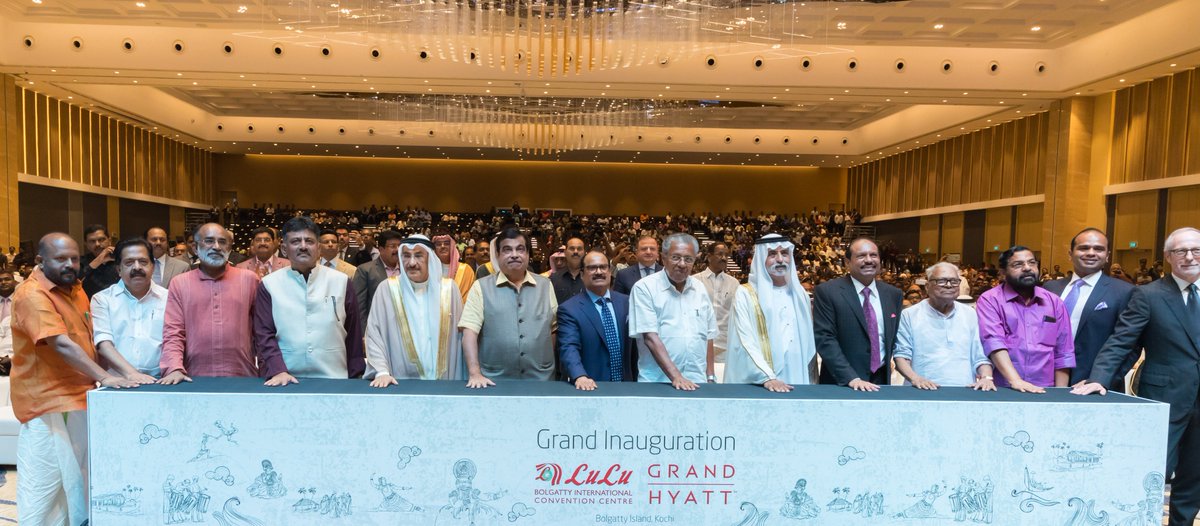 Greatly honored to have <a href="/nitin_gadkari/">Nitin Gadkari</a> ji <a href="/alphonstourism/">Alphons KJ</a> for the grand inauguration of #lulubolgatty today and for an inspiring speech and kind words.<a href="/HyattConcierge/">Hyatt Concierge</a> <a href="/Hyatt/">hyatt</a>