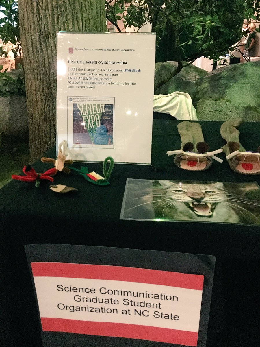 aquatic_ecotox's tweet photo. Ready to roll at the #TriSciTech this morning! Visit the @ncsu_scicomm crew on the 3rd floor of @naturalsciences! #scicomm https://t.co/bl7nnRRkqN