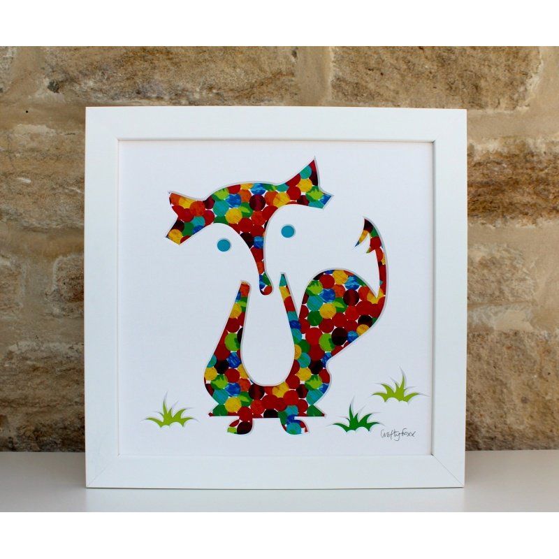 Fancy fox wall art #handmade #artwork <a href="/craftyfoxxart/">Crafty Foxx</a> #personalisedart thingsbritish.co.uk/partner-list/v…