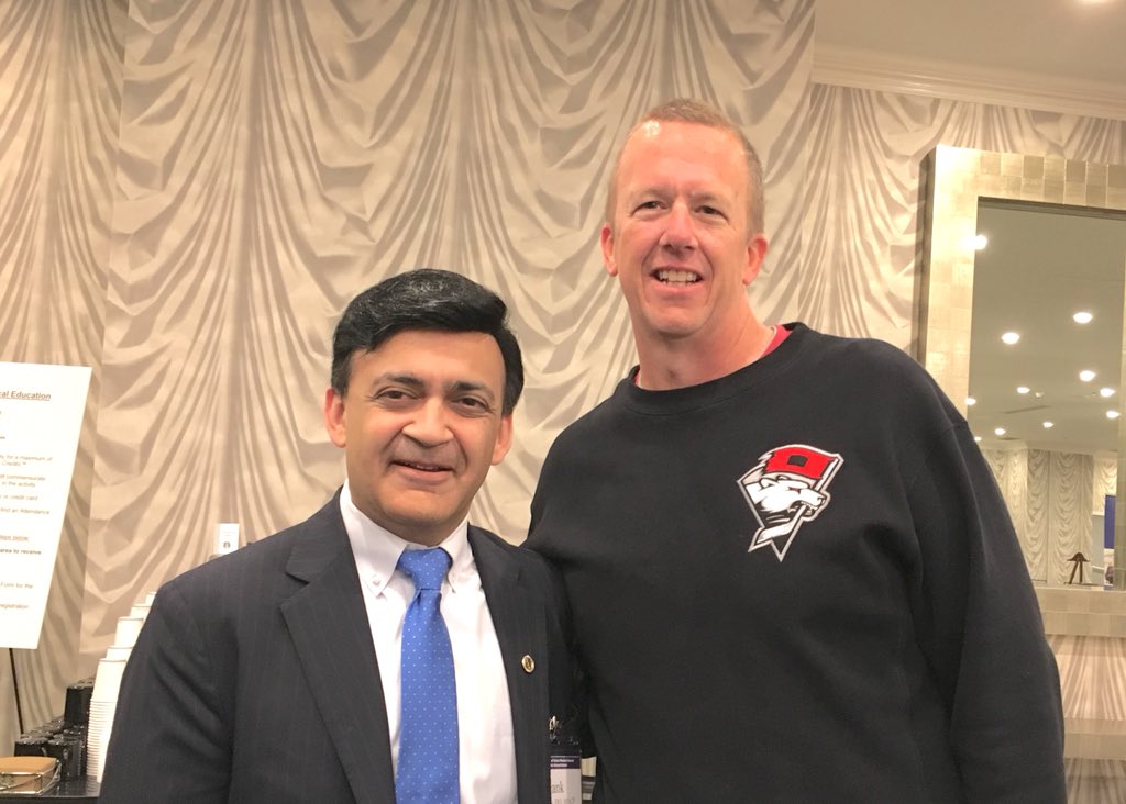 DrHankChaudhry's tweet photo. Great to meet up at @TheFSMB annual mtg with my buddy, Rich Mitlehner, MD, after 22 years! We were Chief Medical Residents at @NYUWinthropHosp in New York, where we trained #FSMBAM2018 https://t.co/C5piKvLRJs
