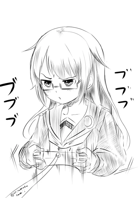 #艦これ版深夜の真剣お絵描き60分一本勝負
#艦これ版真剣お絵描き60分一本勝負_20180428
4/28 #望月 #艦これ
コントローラーのバイブレーションって面白いよね 