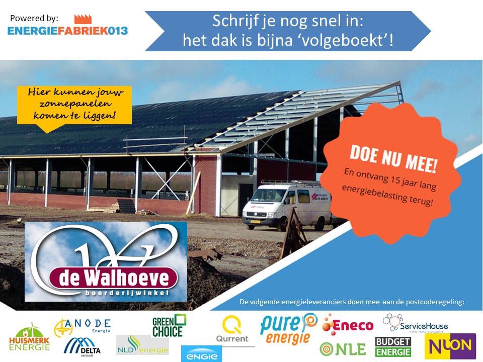 EF_OudeLeij's tweet photo. Woensdag a.s. 2 mei 19.30 u houdt Energiecoöperatie https://t.co/QyQGI3fLFT voorlichtingsavond #postcoderoos project op locatie Walhoeve “zonnepanelen op andermans dak” @walhoevecorne https://t.co/O3a23TIWab #Tilburg #Goirle @EnergieFabr013 https://t.co/gIdUDywfbV