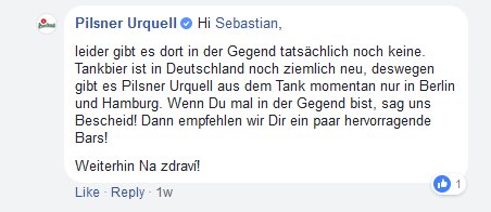 AnonymousGenius's tweet photo. @fiete_stegers @quiztime Ok here is how I found it: After figuring it was a "Pilsner Urquell" container I visited their facebook page. There I found this post. A google search then led me here -> https://t.co/R8IQJhPQXO  The rest was google maps/street view. https://t.co/2BCidInibm