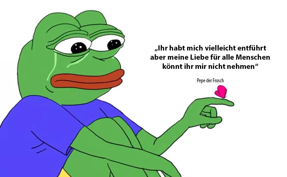 B44l_lord's tweet photo. Lasst mich frei.
#FreePepe https://t.co/zt2KFdz7lv