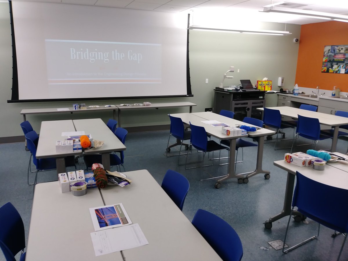 MisterKengo's tweet photo. Super excited to get bridge building for our program with John Hopkin's Center for Youth Excellence. Can't wait to see what kinds of bridges they build to "Bridge the Gap" between their tables. #STEM @LibertySciCtr https://t.co/zO3eMtirb8