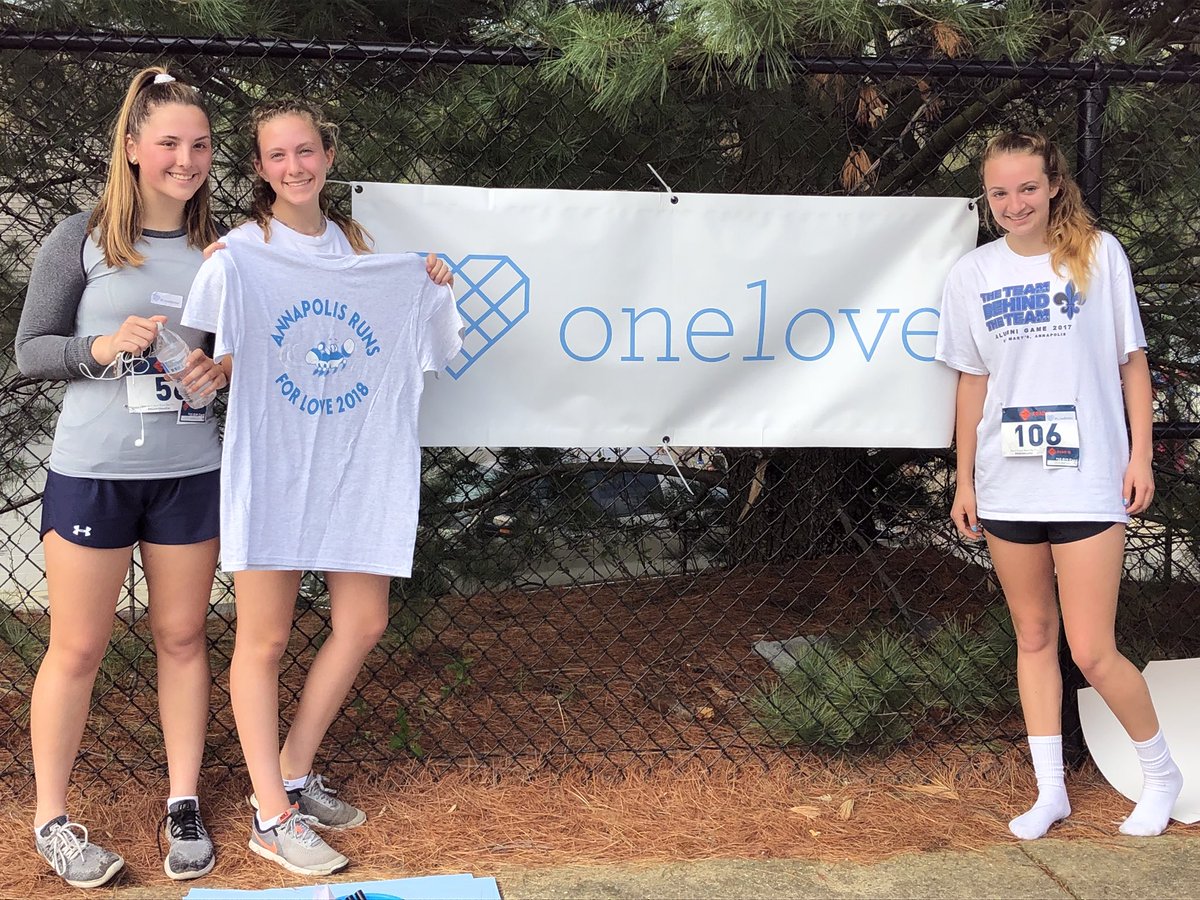 Shout out to student athletes Abby, Somer, and Caroline (Class of ‘21) for their participation in the 5K for the One Love Foundation this morning! #TeamOneLove @Join1Love