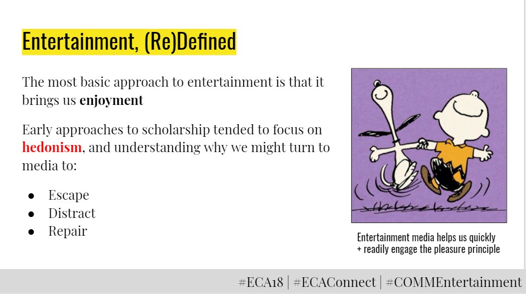 bowmanspartan's tweet photo. In abt 90 minutes, I'll be working with #ECAconnect2018 to talk about ways in which we can innovate scholarship around mass media. Sharing content from myself, + @MattGrizz. Come join us @DoubleTree_Pitt -- and enjoy a sneak peek of the slides: https://t.co/LbA42GbXux #eca18 https://t.co/FR4VAYtIPI