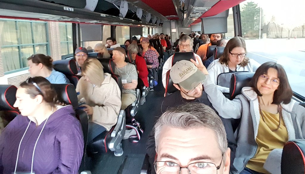 paleeoguy's tweet photo. Almost all of #AMMP11 is on the bus and headed for #AshfallFossilBeds today!!! Ashfall is a #Nebraska site famous for 3D preservation of #Teleoceras rhinos and other animals that died in ash fallout from an Idaho #supervolcano eruption 11.9 million yrs ago!
@AMMPaleo https://t.co/gXiULNWDZ4
