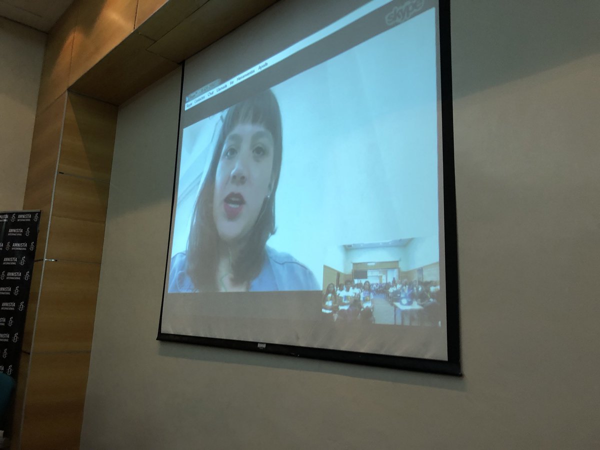 GomezMarcos's tweet photo. Fabiola Gutiérrez Arce de la Junta Directiva Internacional de Amnesty International en conferencia virtual en el #ForoN18 de @amnistia https://t.co/5d9Jzhzrrq