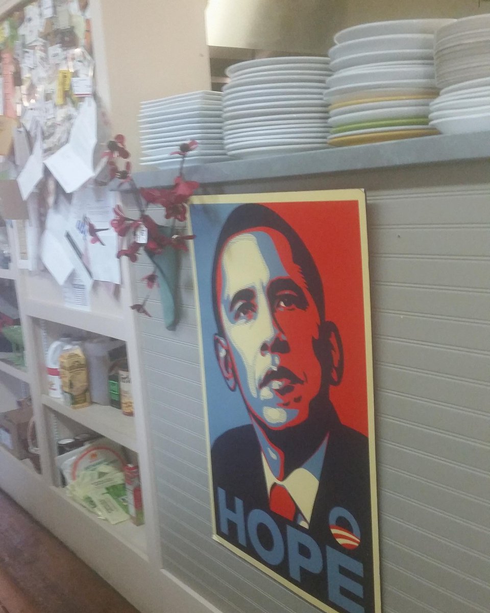 President Obama said in his final speech, "We're going to be OK; we just have to fight for it".
We fought, We won, and the Obama Hope poster is back up where it belongs as part of our history! Thank you for all your love, support and Hope! #obama #hope #history #freedom