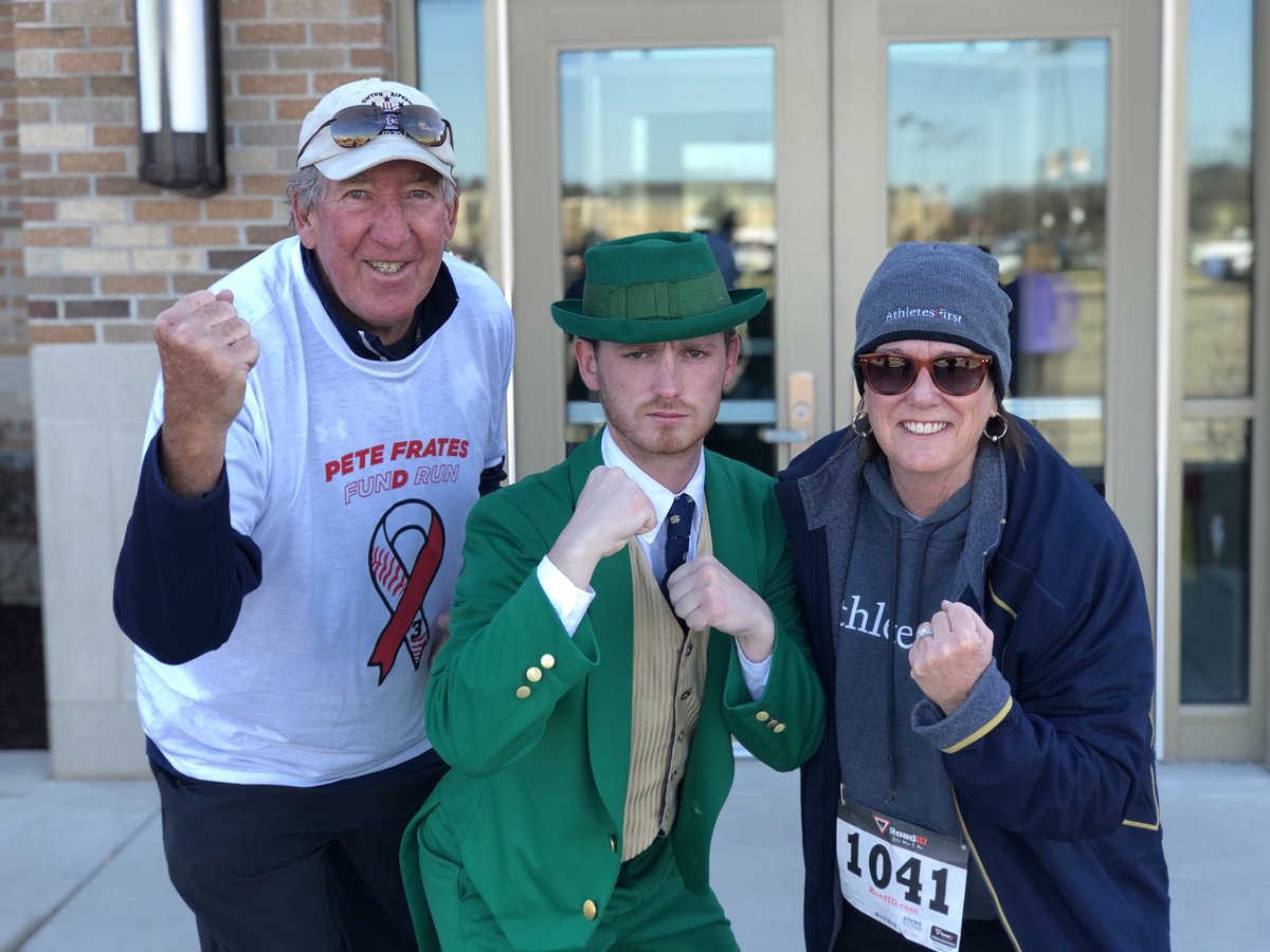NDBaseball's tweet photo. “What an opportunity to change the world” -@PeteFrates3 

Today we run for @TeamFrateTrain in hopes of finding a cure for ALS ☘️ https://t.co/HEzXnJPxUE