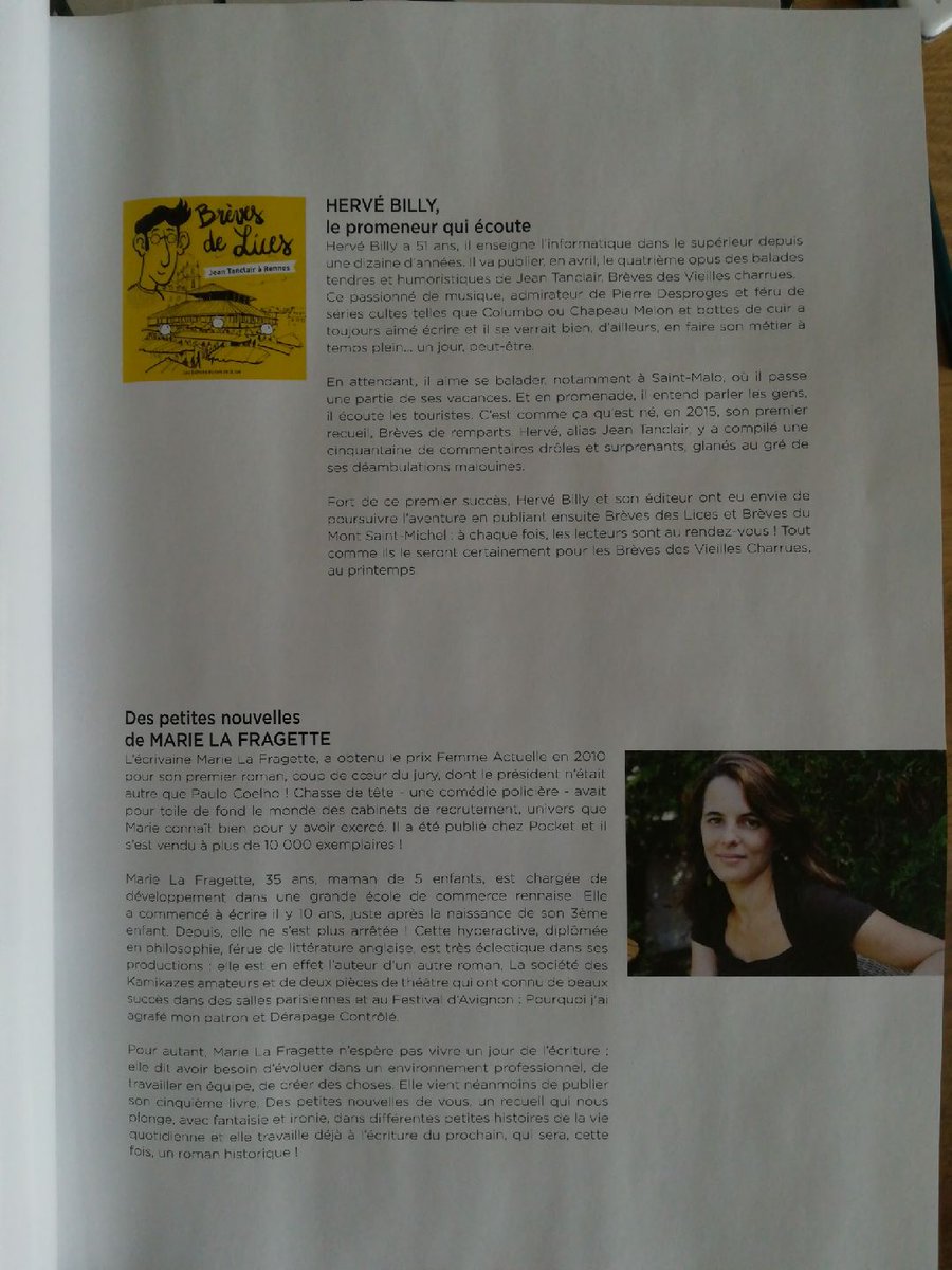 marielafragette's tweet photo. Merci #mlleadele pour cet article sur les auteurs rennais 😉 https://t.co/ya5MnTX9ed