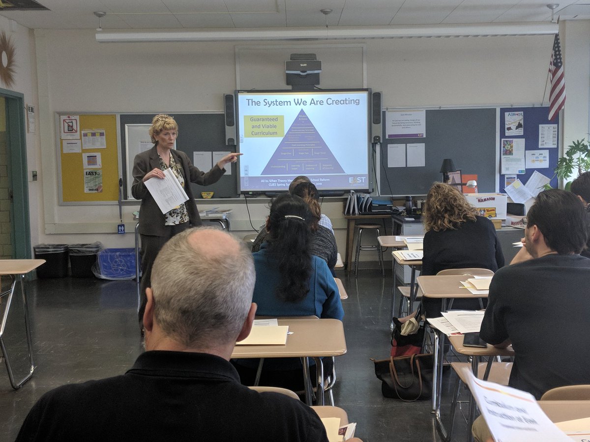 DrNelms's tweet photo. Dr. Susan Meier discusses curricular and instructional redesign at East. #URCUES18 @EastEpo https://t.co/i1hXO2OOiw