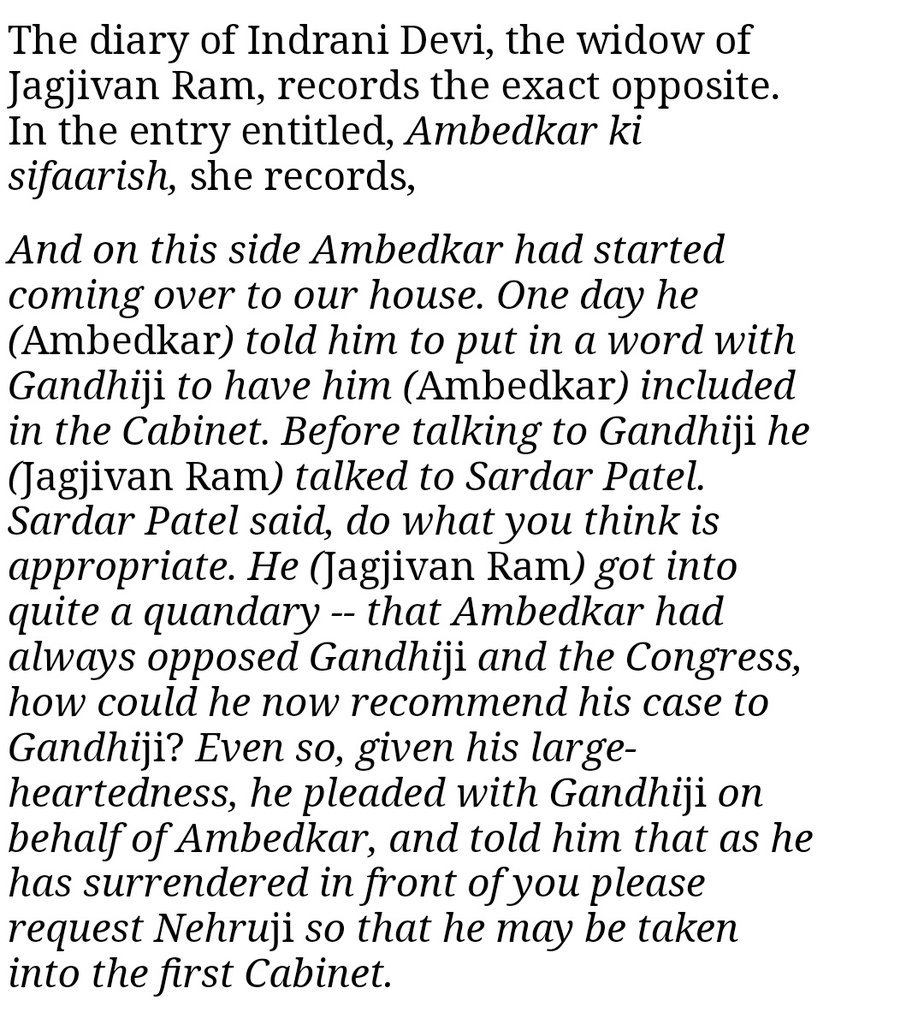 Such hatred for Gandhiji, that you celebrate his death, the same man you pleaded to for a position in cabinet two years ago? Politicians wouldn& #39;t say, Historians may never mention but India is yet to see a man as hypocrite as Ambedkar. An excerpt from the diary of Indrani Devi...