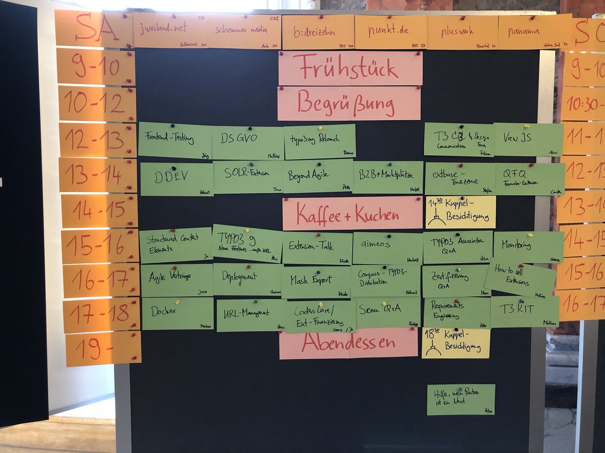 kirmestechno's tweet image. Servicetweet: Sessionplan auf dem #t3cs @t3cs