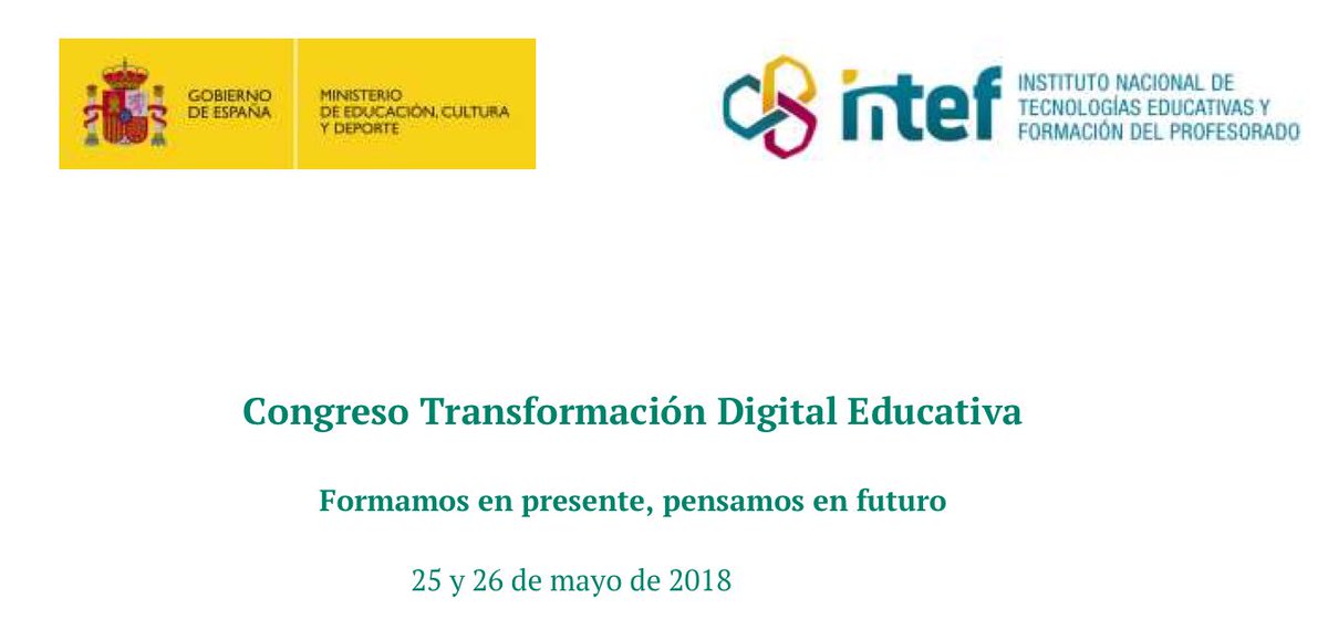 EventosEdu's tweet photo. No olvides que en #mayo se celebrará el Congreso de Transformación Digital Educativa: 25 y 26 en el @MuseoReinaSofia. Abierta la inscripción ¿Te lo vas a perder? Solo hay 200 plazas disponibles !!! https://t.co/05CGzsoE4Q #TDE2018 @educaINTEF https://t.co/kXVfApu5ff