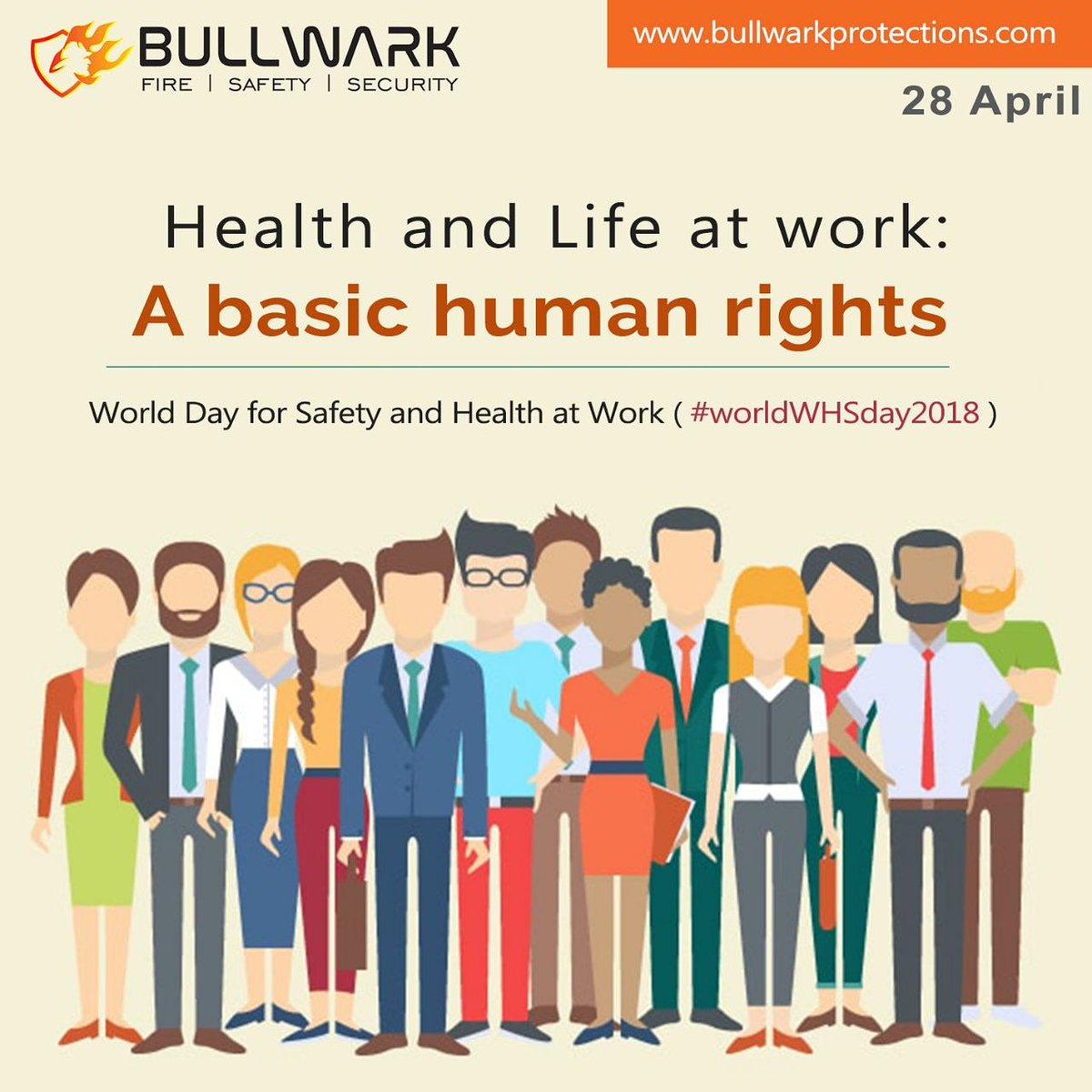 bullwarkprotect's tweet photo. #WorldDayforSafetyandHealthatWork #2018 #staysafe #staysecure #workplace #organization #industry #bullwark #FIRE #SAFETY #SECURITY #TRAINING https://t.co/RQdH4bepes