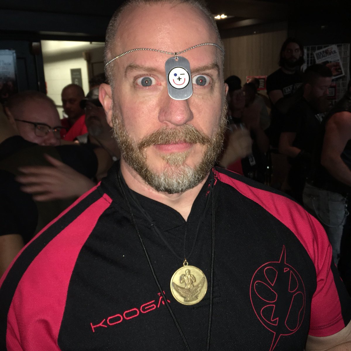 MrFriendly's tweet photo. Had a grrreat time at Poz/Poz-Friendly Party passing out free MrFriendly conversation starter dogtags. And @CLEHIVtrials there too w info on some new studies! #CLAW2018 #CLAW18 #HIVstigmafree @clawcorp https://t.co/ew0xZrMJHi