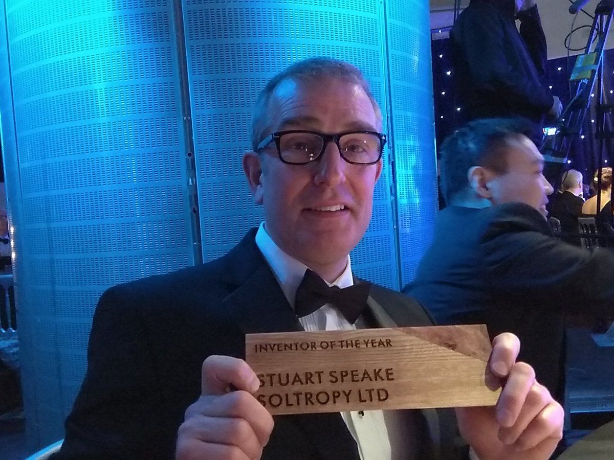 SoltropyUK's tweet photo. What a great night at Business Insider Made in Scotland awards 2018 #MiSAwards. Missed a few to thank. Big shout out to @InterfaceOnline , @ScotFundCouncil , @ScottishEDGE. @filamentpd, @LawrieIP All helped #SolarStu https://t.co/ll1L6ELWEM