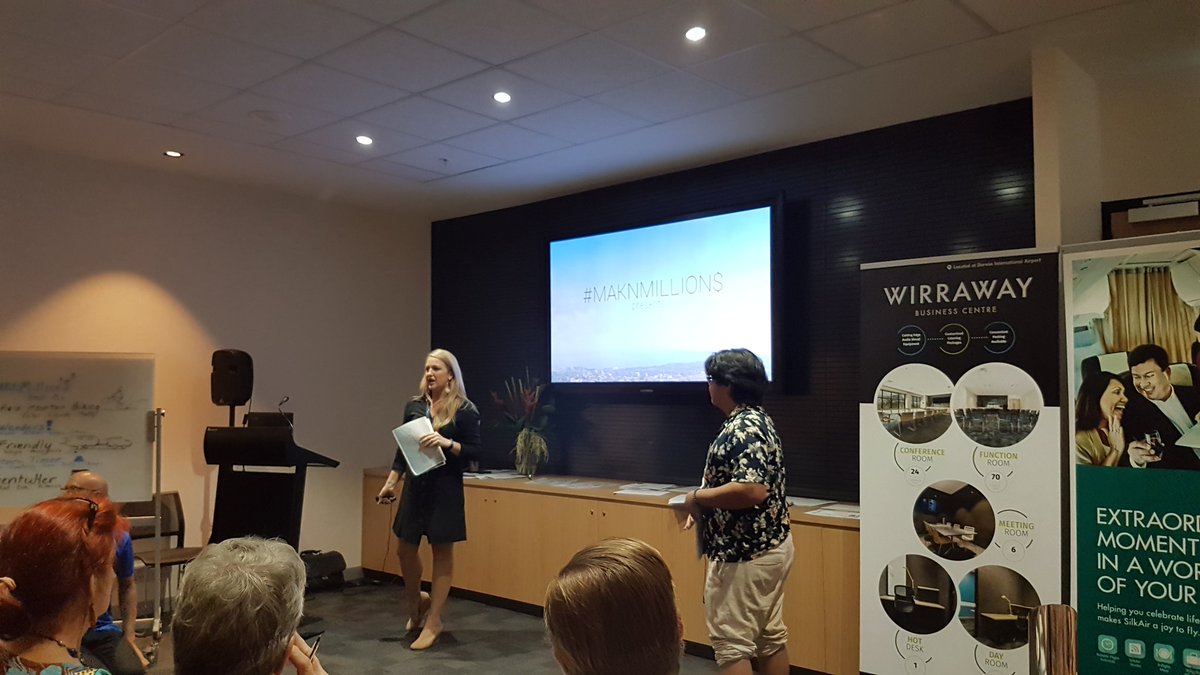 topendideasfest's tweet photo. MAKNMILLIONS team #TourismIdeasFest2018 levelling up historical war tours in #Darwin, sweet!
https://t.co/jJJBBruwY1 https://t.co/zOigPcuOSu