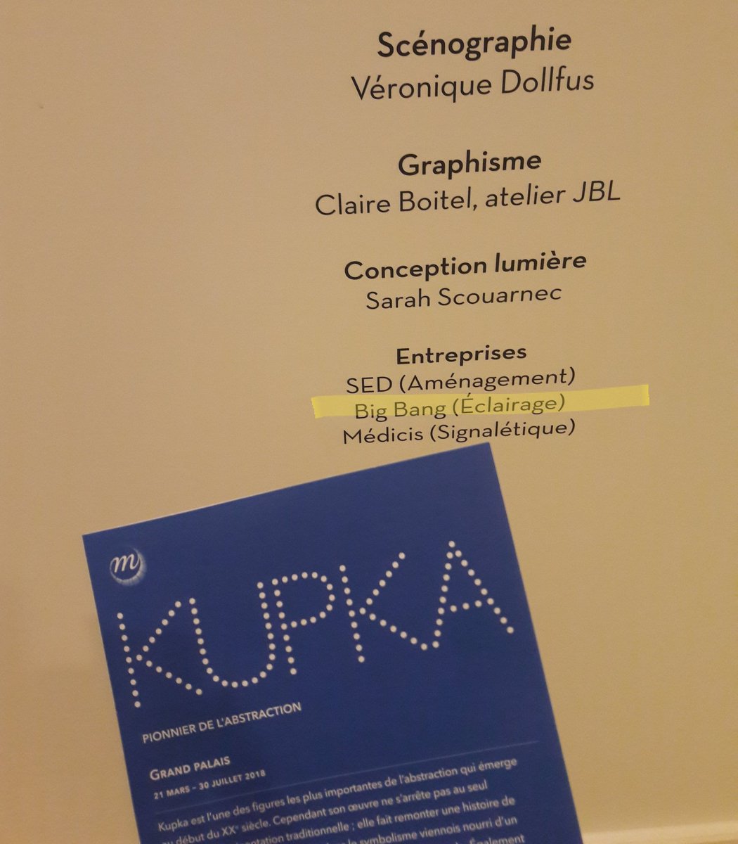 Idée sortie du #weekend. 
Exposition #Kupka <a href="/GrandPalaisRmn/">Le Grand Palais</a>. 
👍 Mention spéciale <a href="/Big_Bang_Event/">BIG BANG</a> pour l'éclairage (team #Museumexperts) 😉